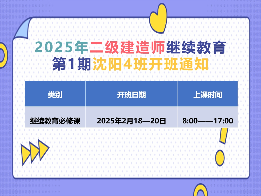 二建沈阳班（2月18-20日）
